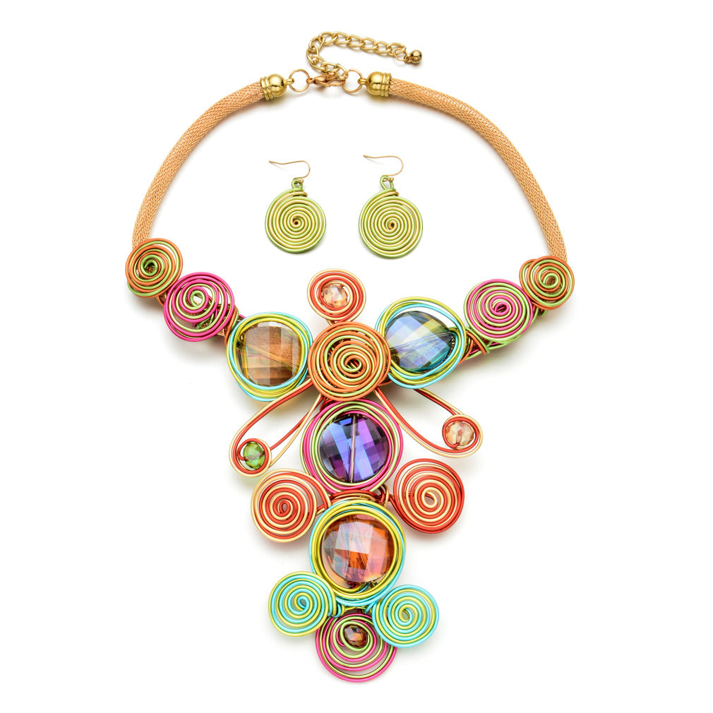 African Collar Necklace Tribal Customs Wearing Jewelry Festival Exaggerated Style