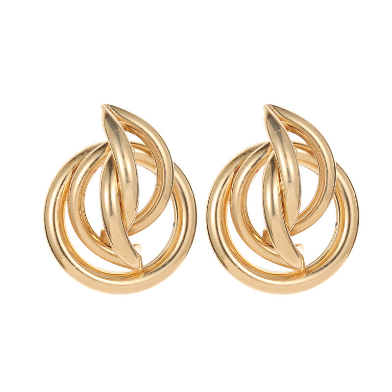 Women Irregular Metal Stud Earrings Statement Jewelry Party Accessories