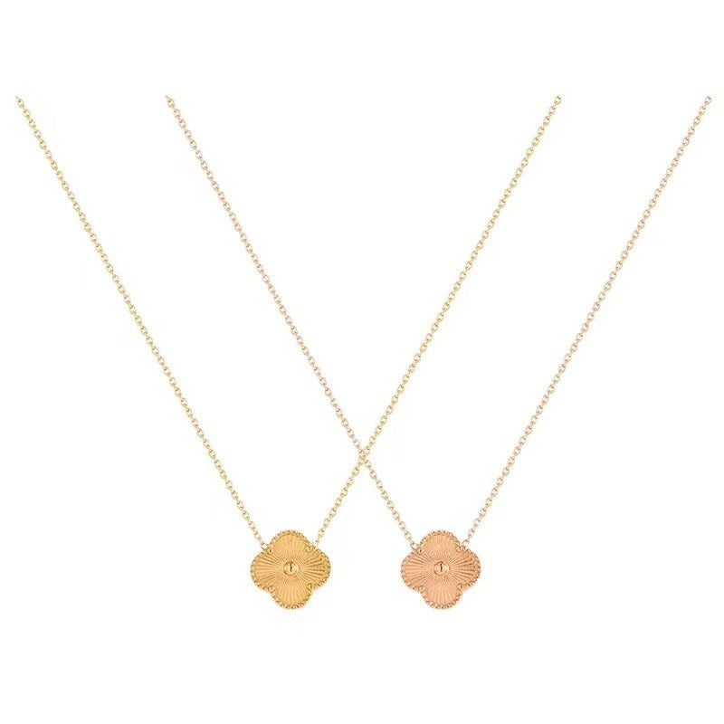 Lucky Clover Necklace - 18K Gold Plated Four Leaf Pendant | Minimalist Layered Chain Jewellery