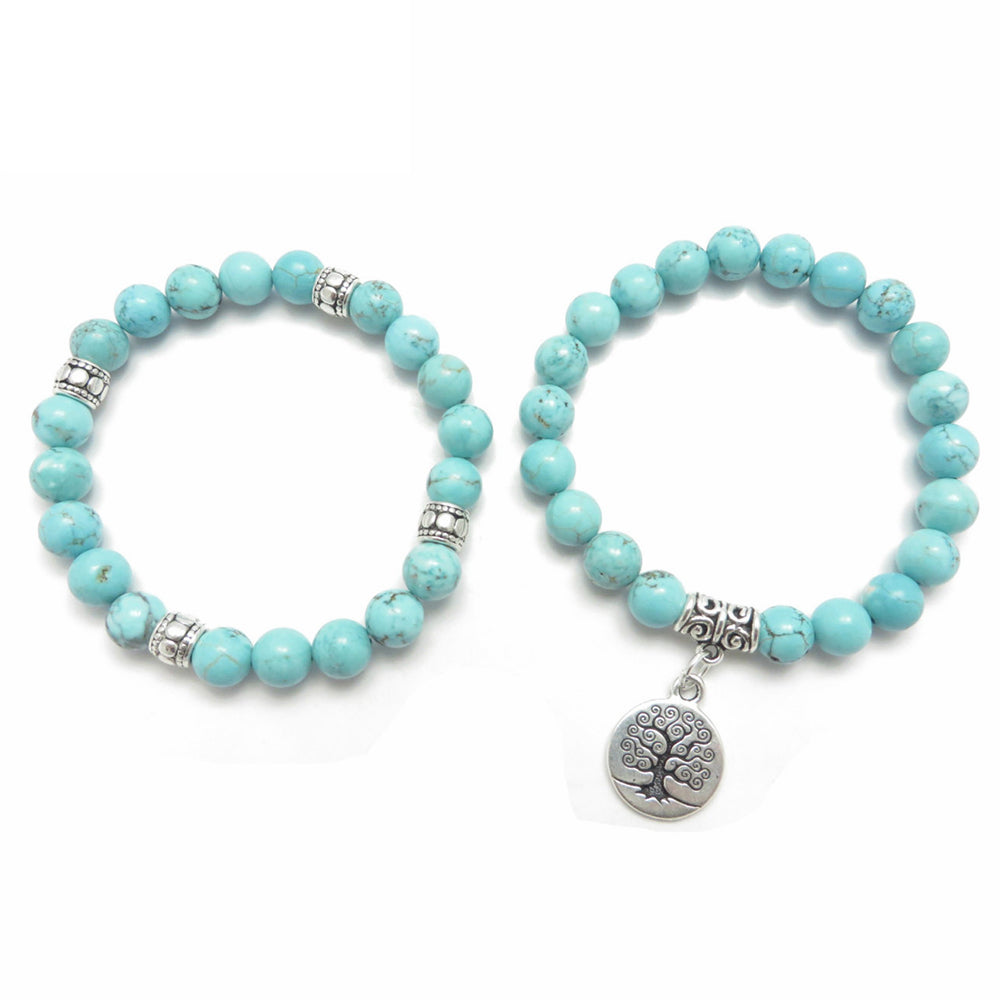 Cleopatra Inspired  Ruberthen Tree of Life jewelry Yoga Mala Bracelet Stone Healing Protection Elastic Beaded Stacking Bracelet Spiritual jewelry