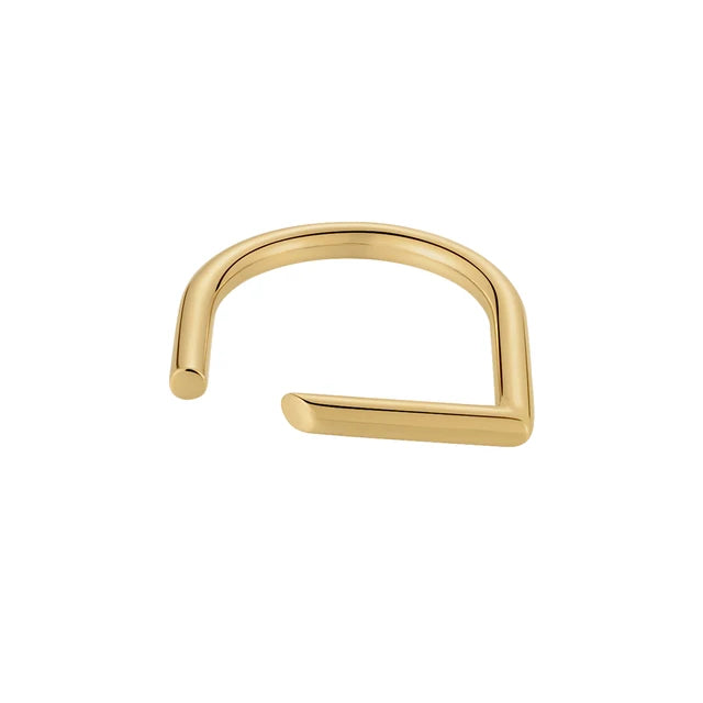 geometric  New Futuristic Ring For Women  Stainless Steel Gold Color Fashion Jewelry Rings Graduation