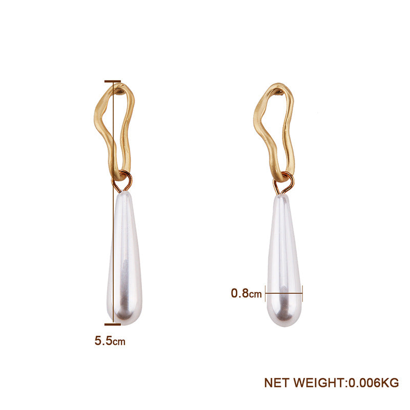 Earring Geometric Gold Color Metal Dangle Earring Za Wedding Statement women Jewelry