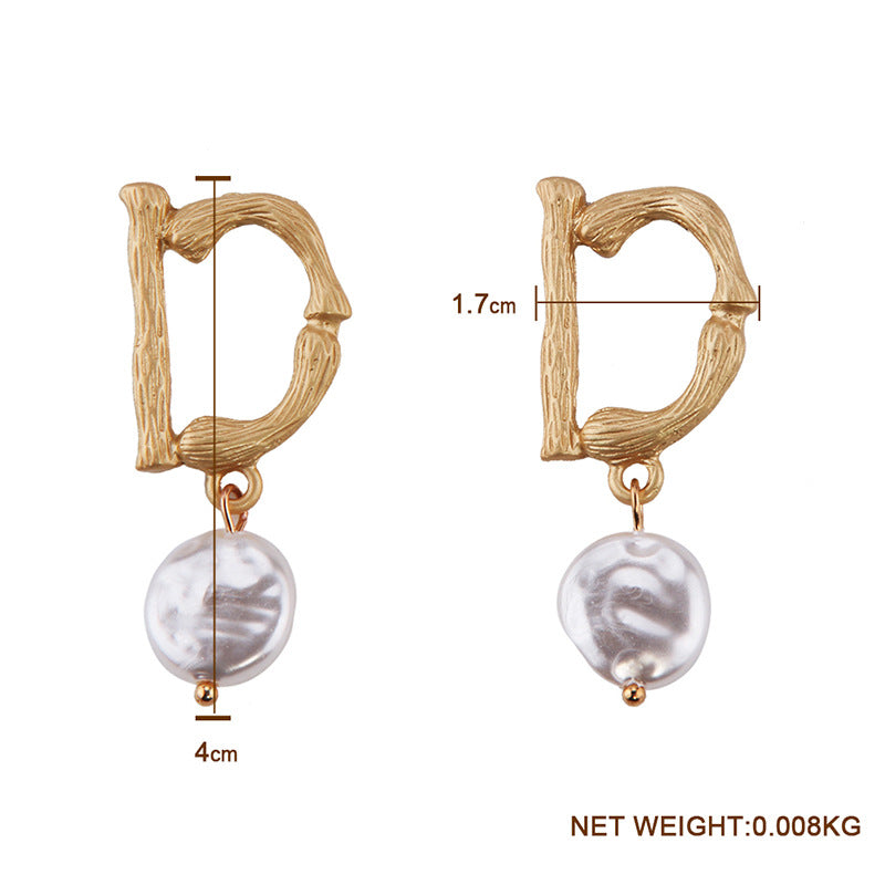 Earring Geometric Gold Color Metal Dangle Earring Za Wedding Statement women Jewelry