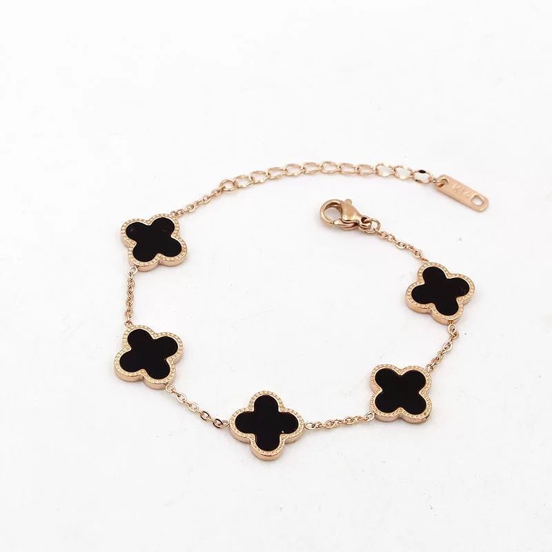 BTS J-Hope Lucky Clover Bracelet - KPOP Titanium Steel Four Leaf Charm | Couple Jewellery