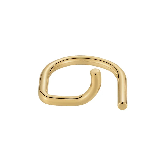 geometric  New Futuristic Ring For Women  Stainless Steel Gold Color Fashion Jewelry Rings Graduation