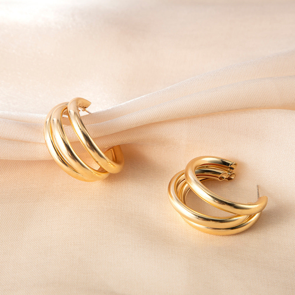 Simple Fashion Stud Earrings Statement Jewelry Party Accessories