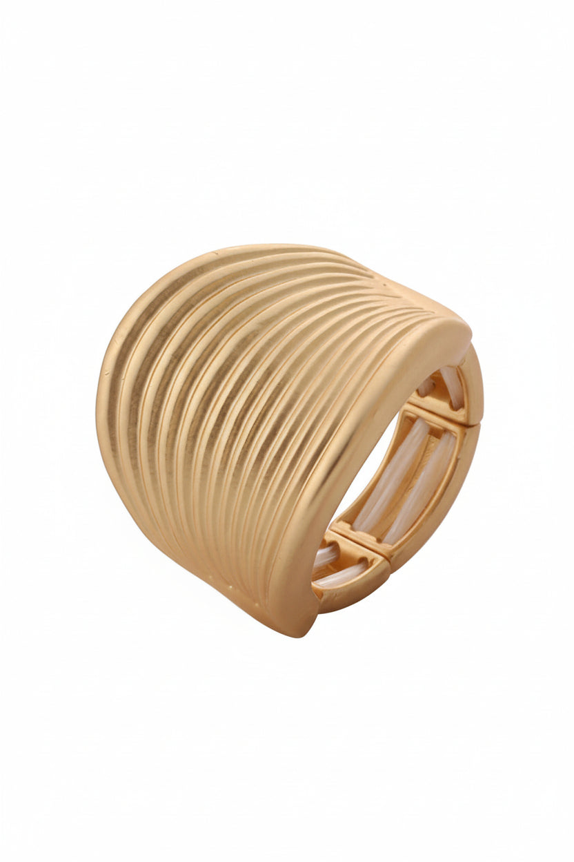 Geometric Irregular Chunky Gold Silver Color Rings for Women Men Personality Elastic Rope Adjustable Finger Ring Fashion Jewelry