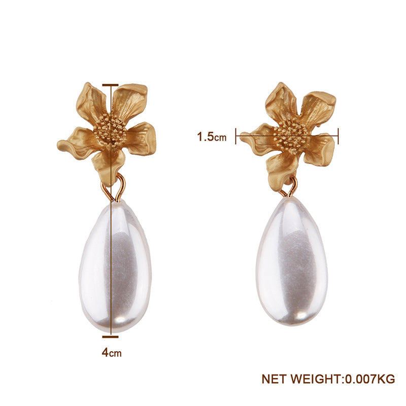 Earring Geometric Gold Color Metal Dangle Earring Za Wedding Statement women Jewelry