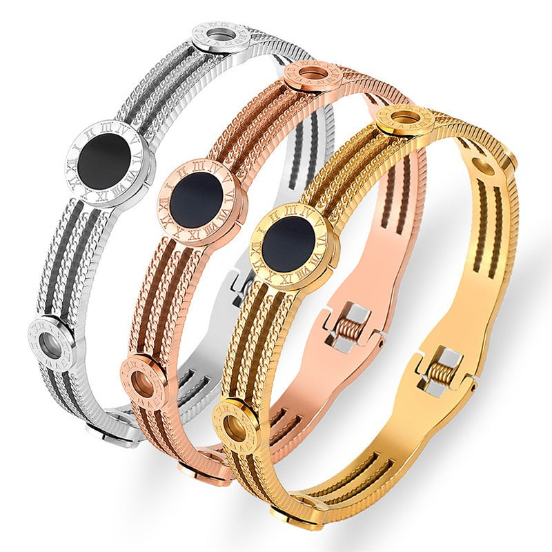 Stainless steel jewelry star cross diamond bracelet titanium steel sticky black brick bracelet