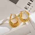 African inspired  retro earrings stainless steel ear jewelry for women multi-layered irregular metal ear hooks