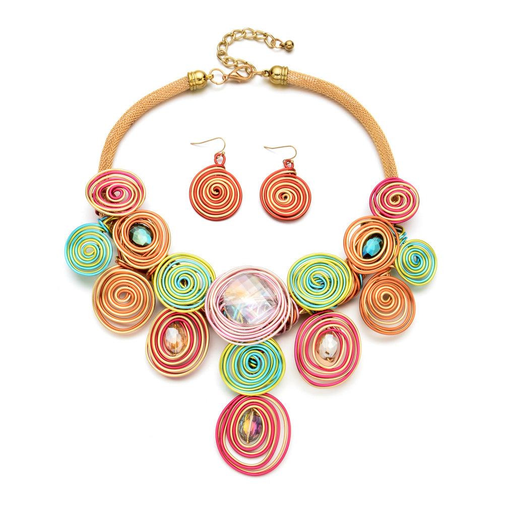 African Collar Necklace Tribal Customs Wearing Jewelry Festival Exaggerated Style