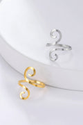 Cleopatra Stainless Steel Large Spiral Ring Women Gold Color Adjustable Finger Rings Minimalist Jewelry Valentine Gift New In