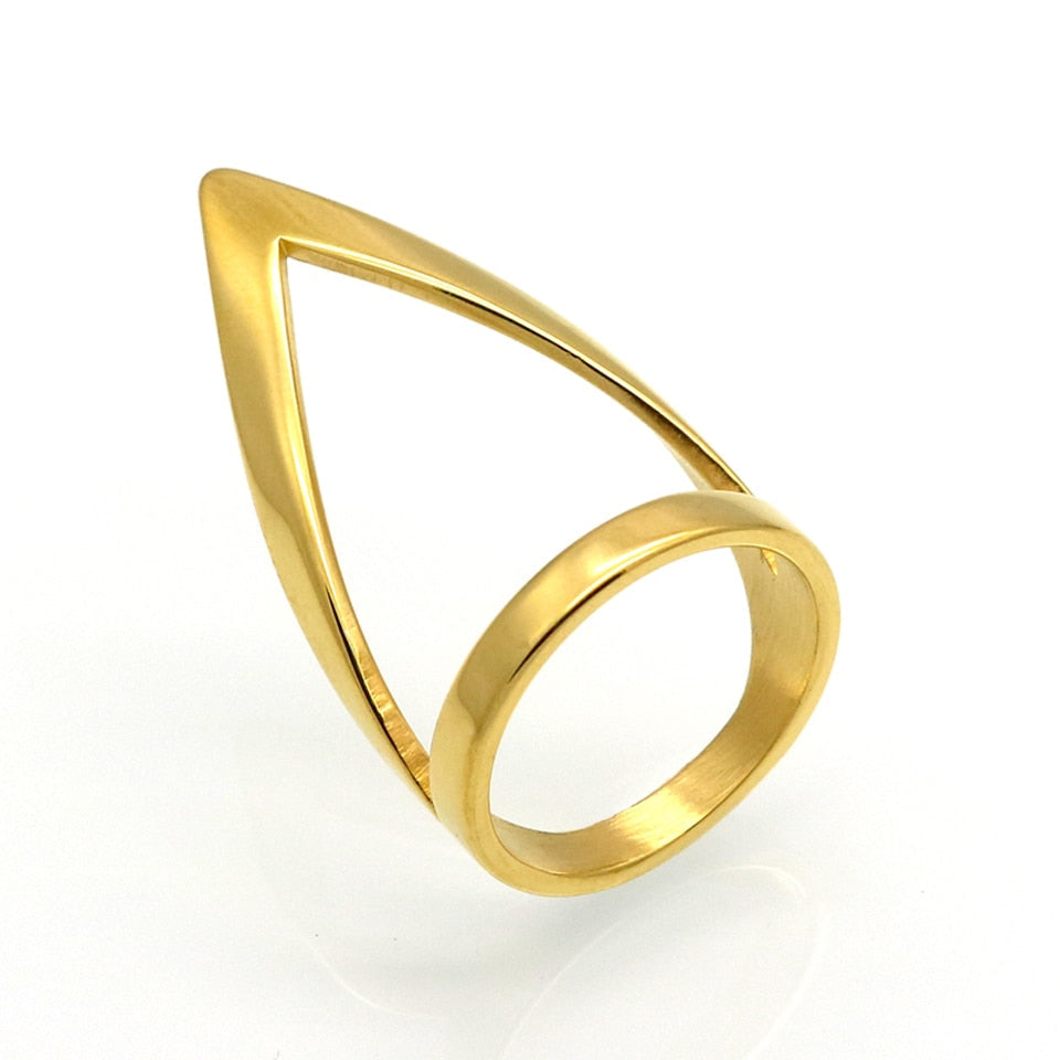 African Princess Inspired Wide Statement Ring – 32mm Stainless Steel | Gold & Silver