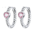 Pure Love Heart Earrings - S925 Sterling Silver with Zircon Stones