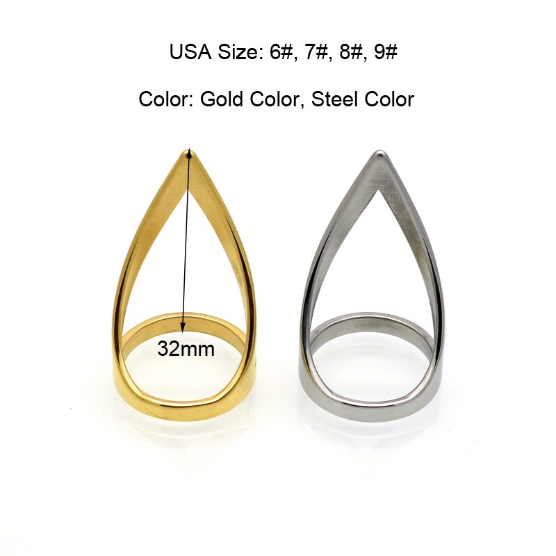 African Princess Inspired Wide Statement Ring – 32mm Stainless Steel | Gold & Silver