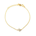 925 Sterling Silver Mini Flower Zircon Bracelet for Girl Minimalist 14k Gold Plated Lucky Bracelet Fine Jewelry