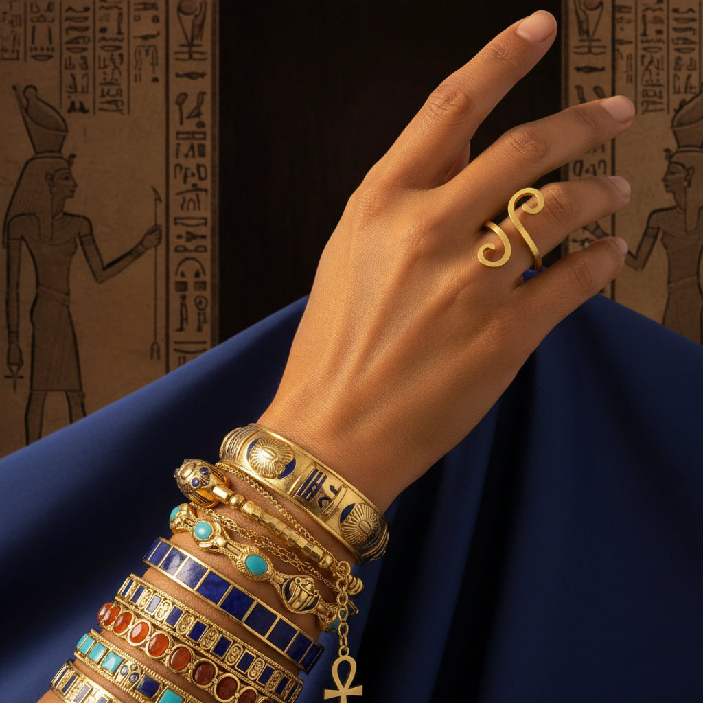 Cleopatra Stainless Steel Large Spiral Ring Women Gold Color Adjustable Finger Rings Minimalist Jewelry Valentine Gift New In