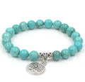 Cleopatra Inspired  Ruberthen Tree of Life jewelry Yoga Mala Bracelet Stone Healing Protection Elastic Beaded Stacking Bracelet Spiritual jewelry