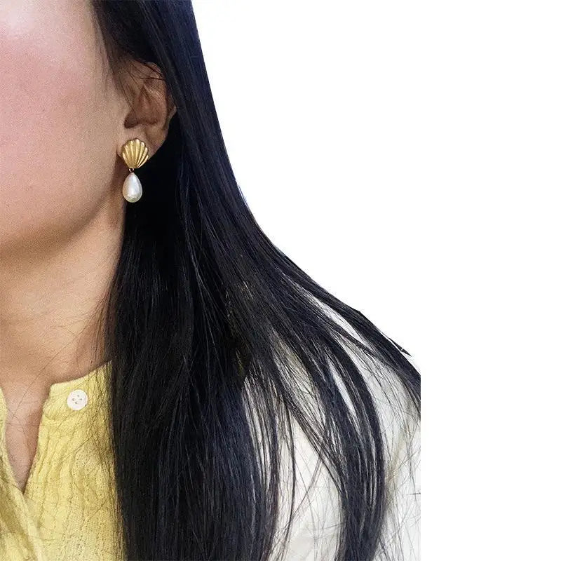 Nouvelles boucles d'oreilles pendantes en perles givrées pour femmes, style français, bijoux vintage, cadeaux.