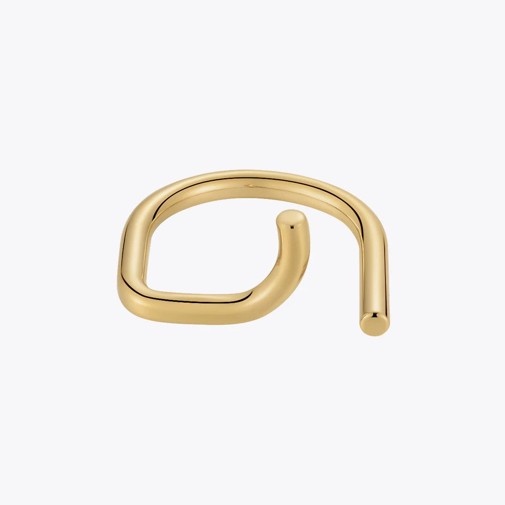 geometric  New Futuristic Ring For Women  Stainless Steel Gold Color Fashion Jewelry Rings Graduation