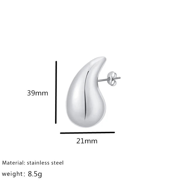 Metal Smooth Water Drop Serie Women's Earstuds Chunky Large Exaggerated Jewelry Gifts Popular ear pendant