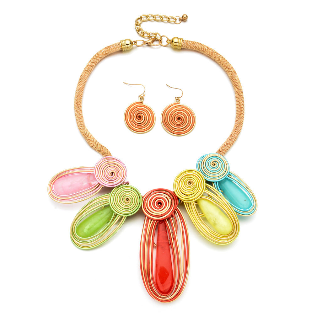 African Collar Necklace Tribal Customs Wearing Jewelry Festival Exaggerated Style