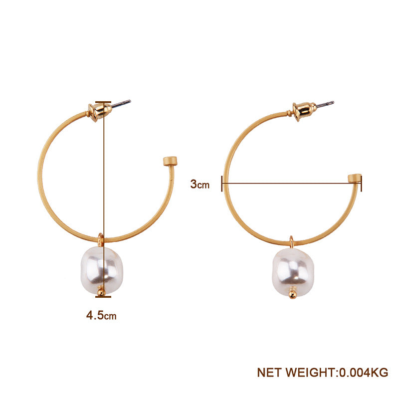 Earring Geometric Gold Color Metal Dangle Earring Za Wedding Statement women Jewelry