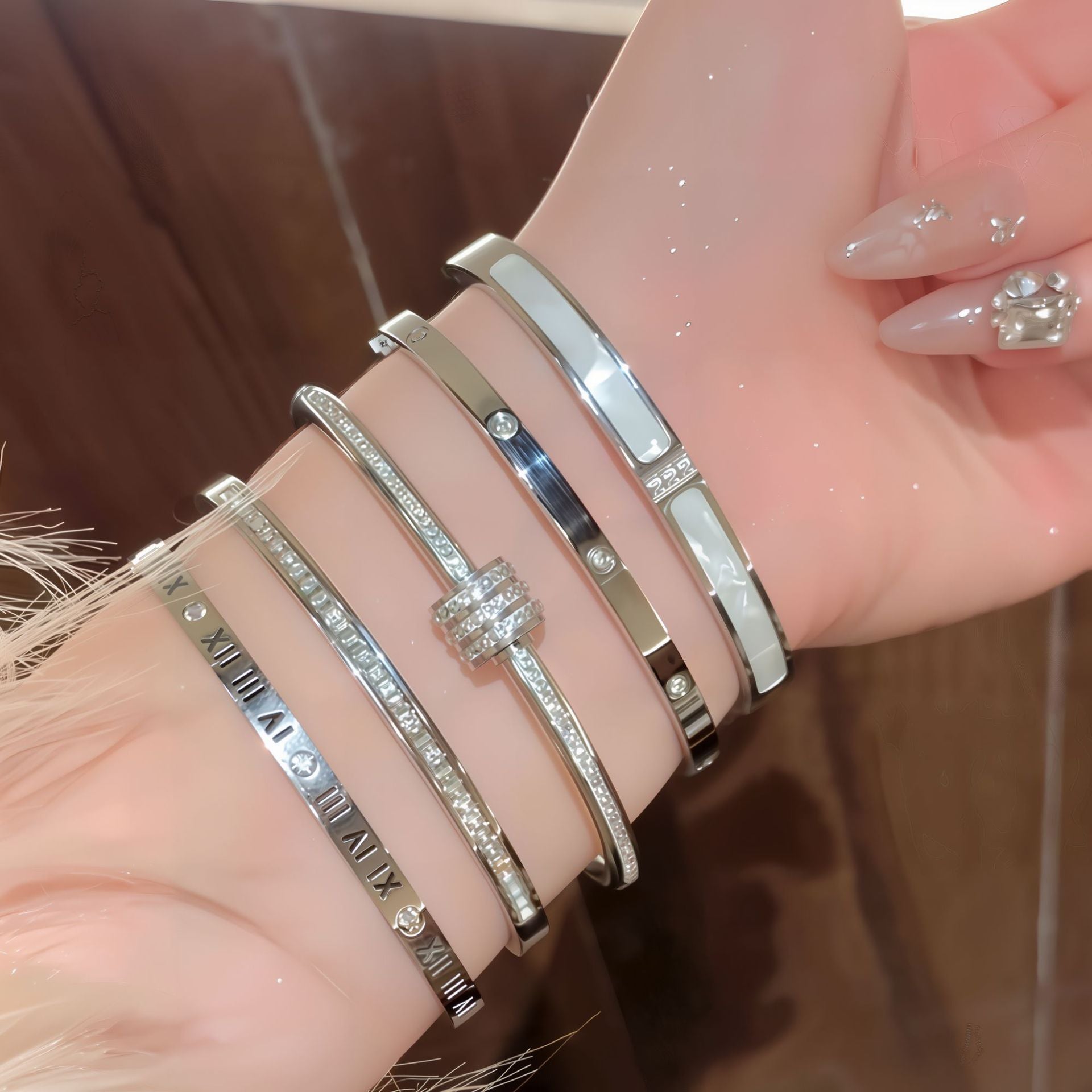 Titanium Steel Bracelet - Tarnish-Free Silver Gold Plated | Multiple Styles Women's Charm Jewellery
