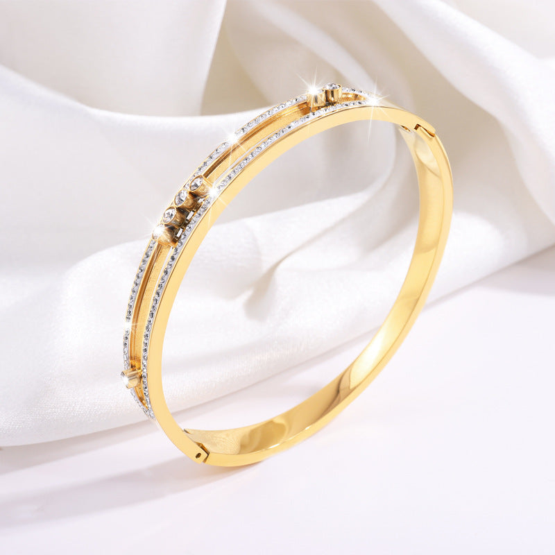 Titanium Steel Bracelet - Tarnish-Free Silver Gold Plated | Multiple Styles Women's Charm Jewellery
