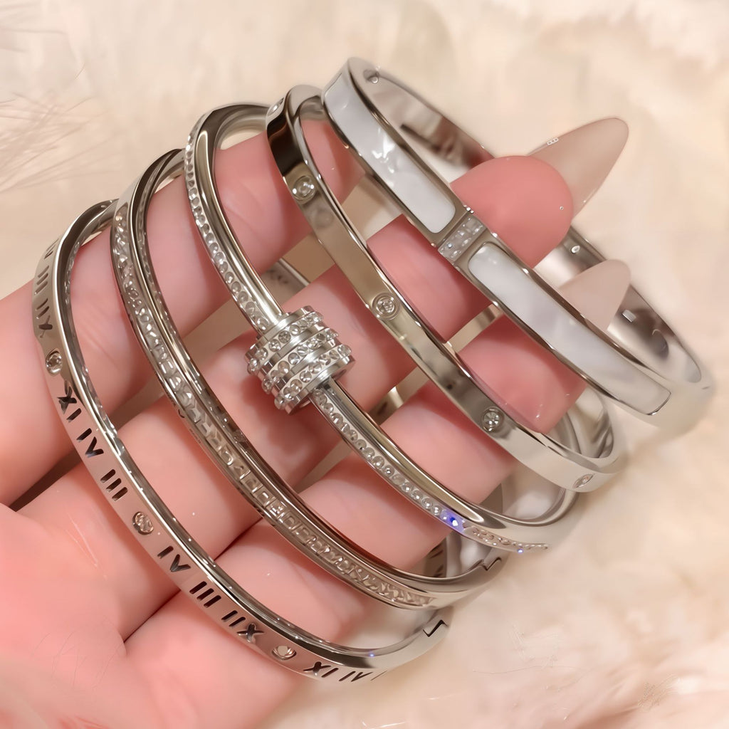 Titanium Steel Bracelet - Tarnish-Free Silver Gold Plated | Multiple Styles Women's Charm Jewellery