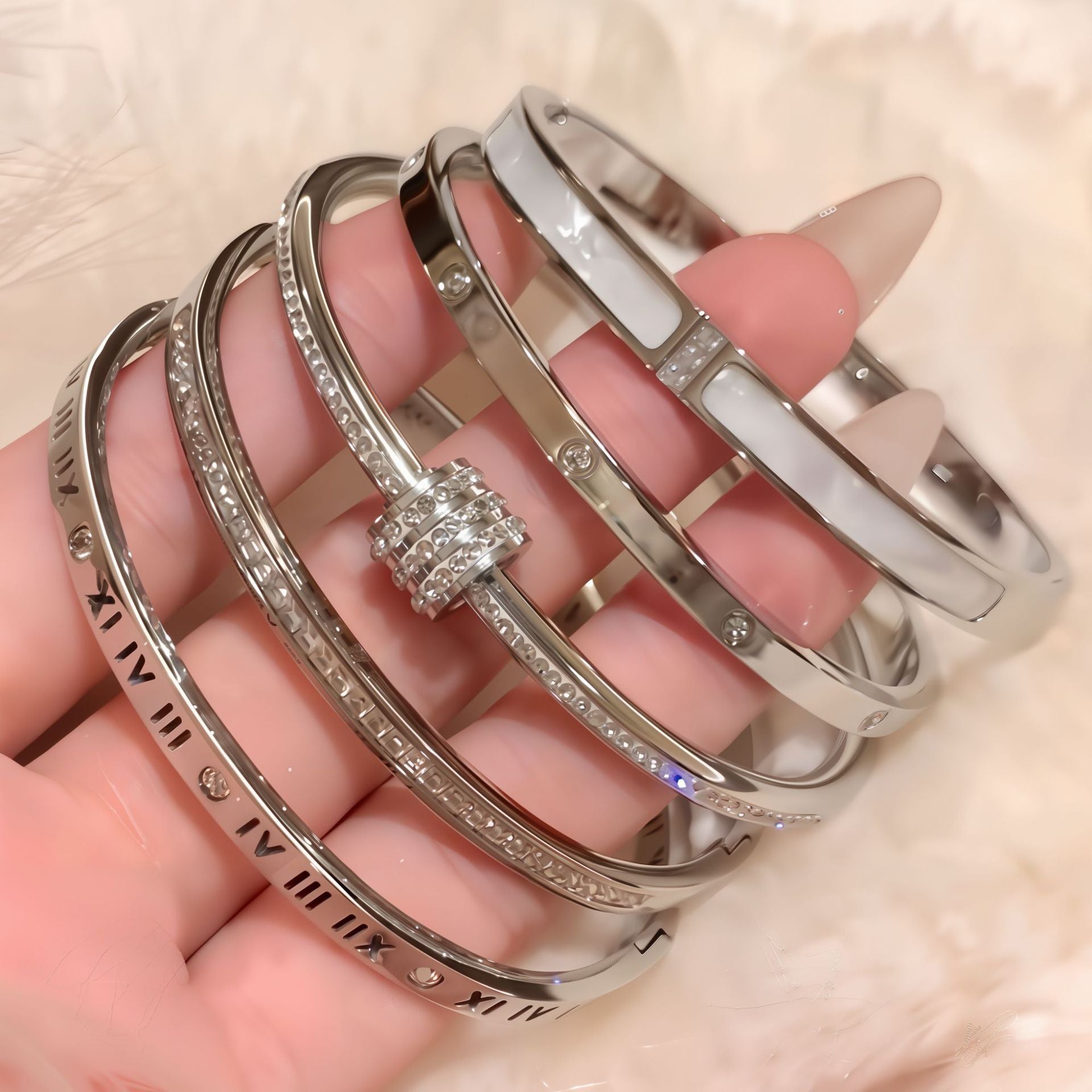 Titanium Steel Bracelet - Tarnish-Free Silver Gold Plated | Multiple Styles Women's Charm Jewellery