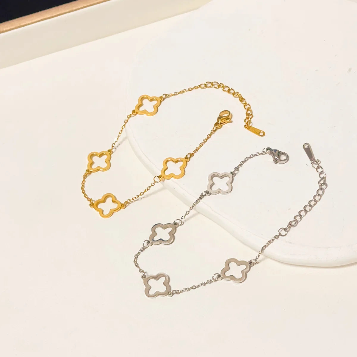 Lucky leaf  Luxury Fashion Flower Decor Bracelet For Women For Daily Decoration Gifts for Friends Mom Gifts Party Favors Jewelry