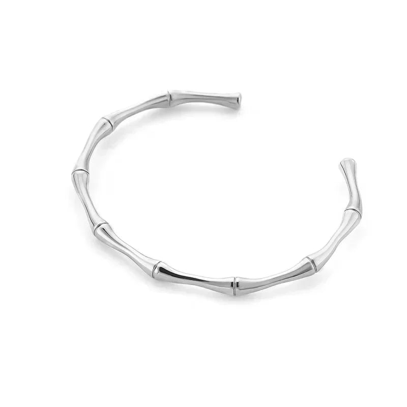 ✨ Luxury Gold Zircon Bangle - Classic Stainless Steel Bracelet for Women