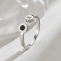 Roman Numeral Adjustable Gold Zircon Band Ring