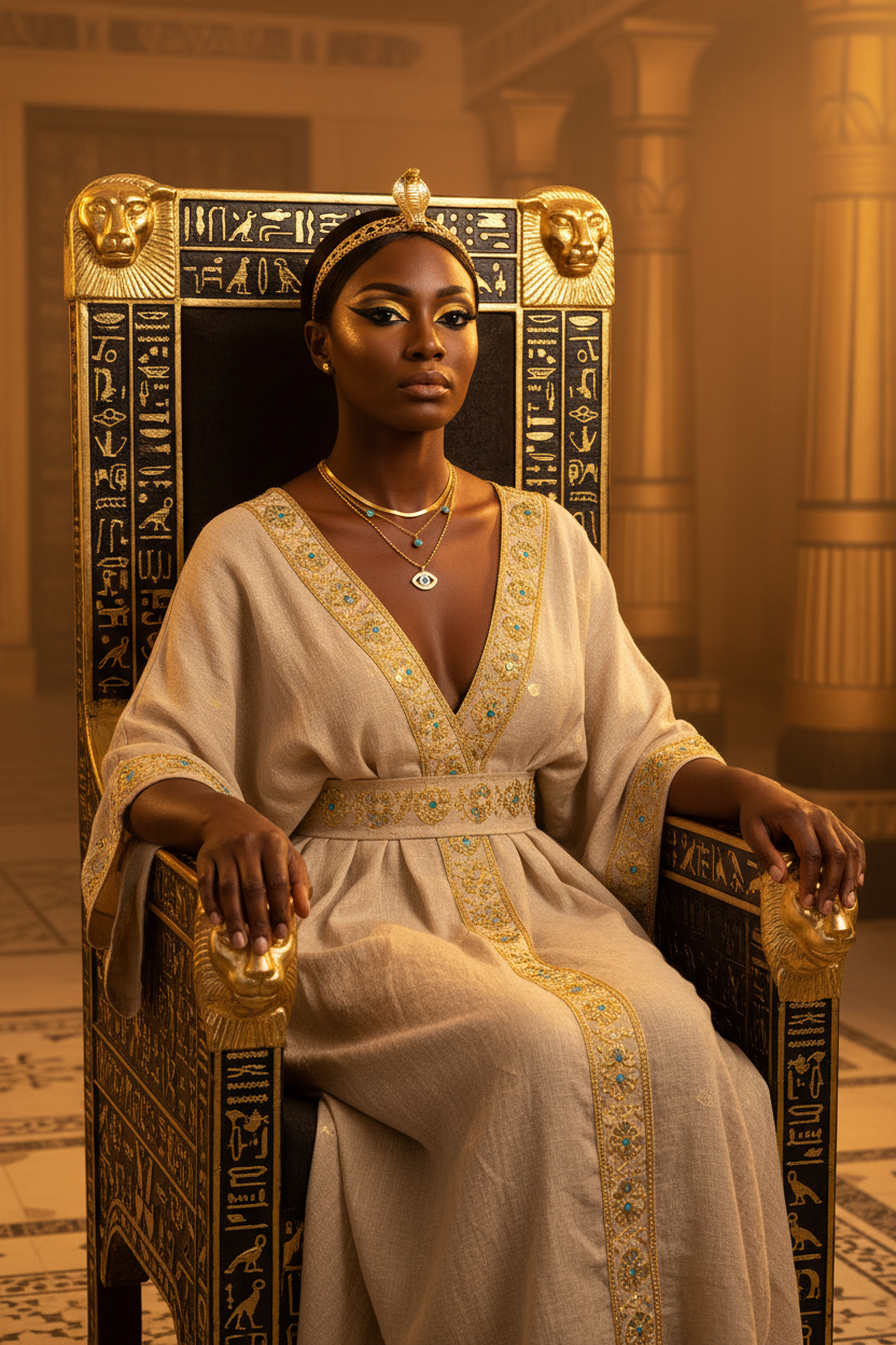 Cleopatra inspired Jewelry Stainless Steel Lock Blue Eyes Pendant Necklace For Women New Multilayer Choker Chain Jewelry Gifts