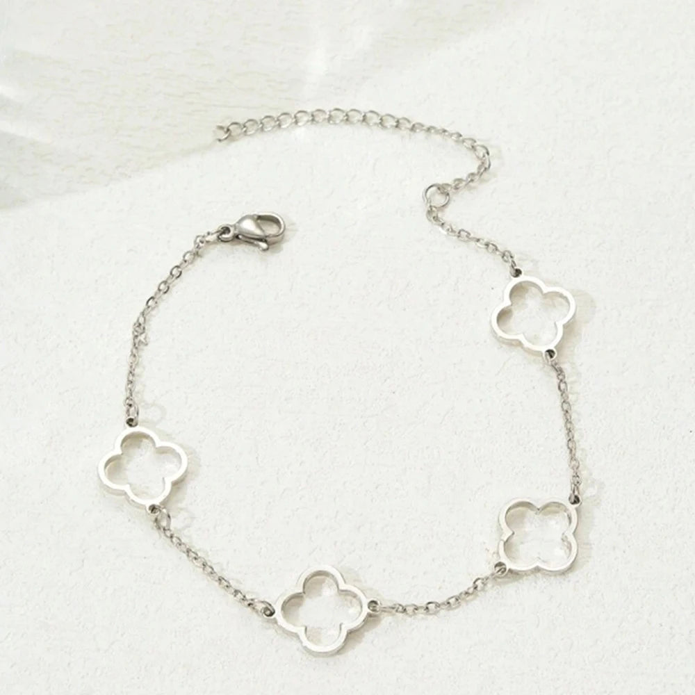 Lucky leaf  Luxury Fashion Flower Decor Bracelet For Women For Daily Decoration Gifts for Friends Mom Gifts Party Favors Jewelry