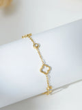 1 Piece Elegant Niche Luxury Triple Flower Bracelet  Daily Wear Gift for Friends Holiday Gift Women