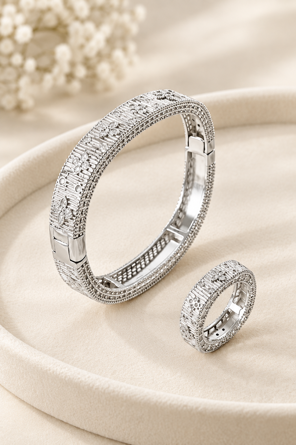Vintage Floral Jewellery – Bangles, Rings & Matching Sets