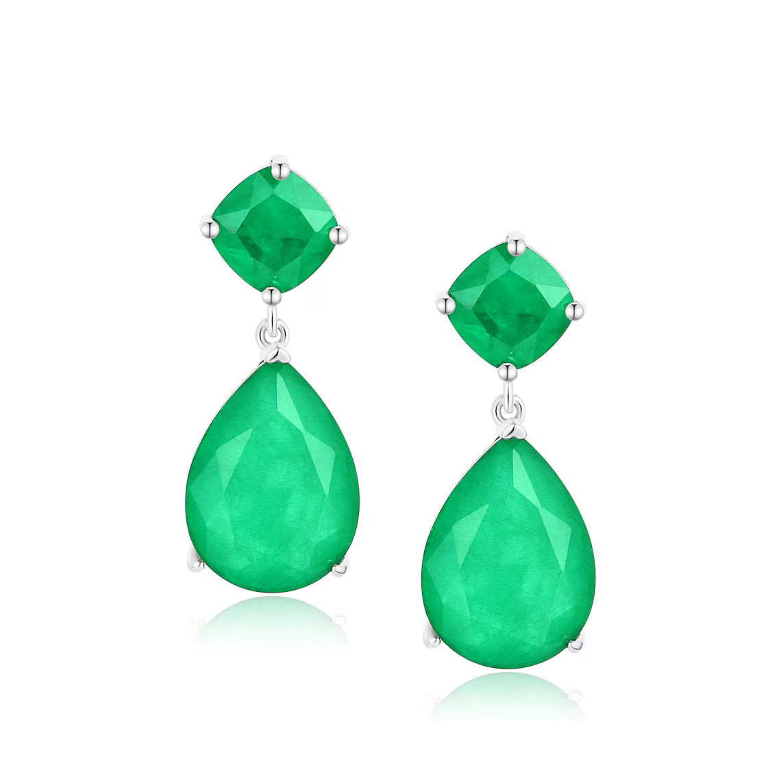 Celebrities Inspired Luxury red carpet Oscar  Emerald & Paraiba Drop Earrings | Celebrity Jewellery for Women