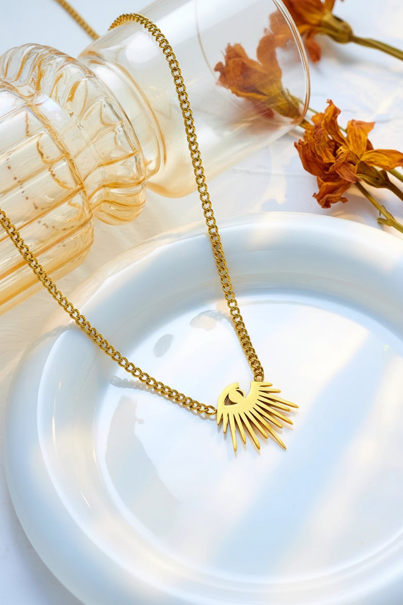 Titanium  Steel Blue Eyes Pendant Necklace For Women New Vintage Girls Clavicle Chain Jewelry Birthday Gifts Bijoux