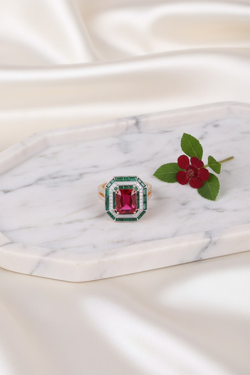 Ruby & Emerald Ring - Image 4